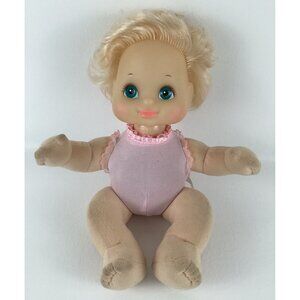 Vintage My Child 12" Doll Blond Hair Blue Eyes Plastic Face Mattel 1985 80s Toy
